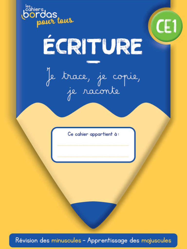Cahier d'écriture CE1